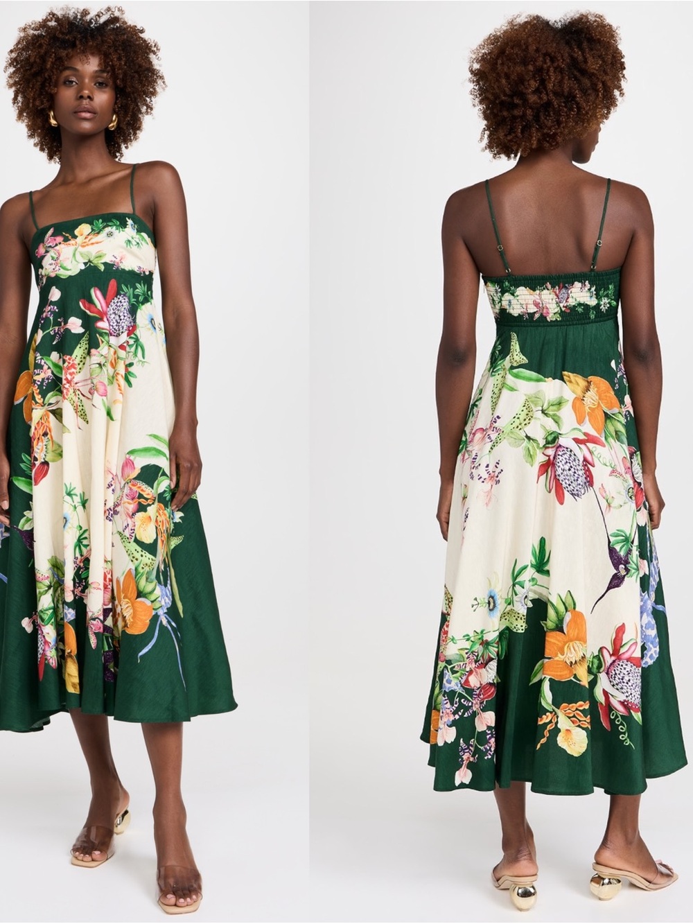 Alemais Aggie Green Floral Sundress US 2